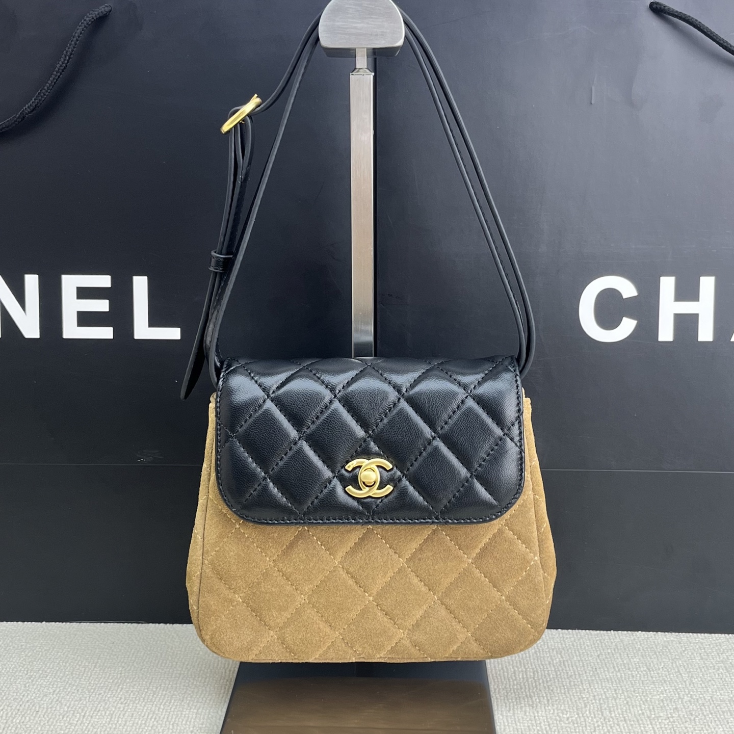 Chanel Large 25a Suede Bag